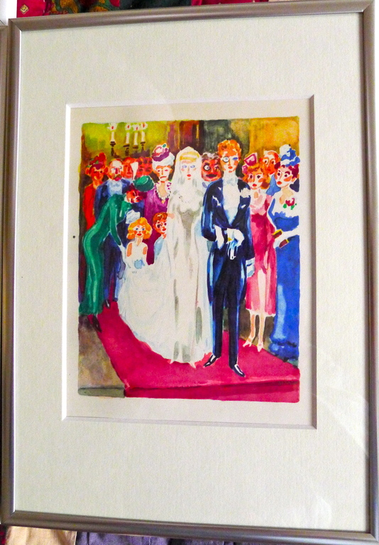 Kees van Dongen,ingelijste neogravure uit  verkocht voor € 35!