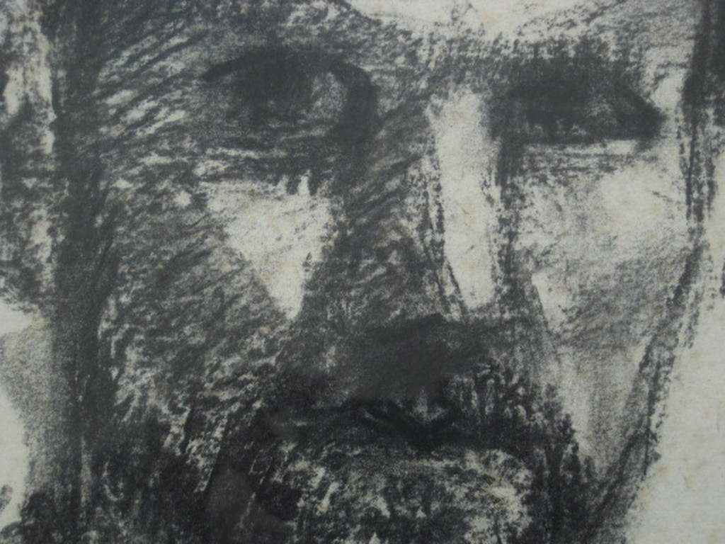 zeldzaam houtskool zelfportret van Haarlemse impressionist Wim Steyn 1914-1980  kopen? Bied vanaf 1!