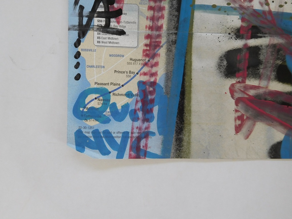 Quik Lin Felton, "My Daddy works", Gem. techniek (graffiti) op kaart NYC, 2004 kopen? Bied vanaf 750!