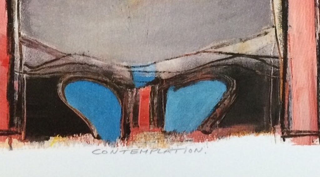 Cor de Jong, zeefdruk papier, Titel: Contemplation kopen? Bied vanaf 20!