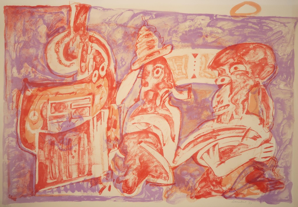 Lucebert: Litho, De droeve drukker verkocht voor € 200!