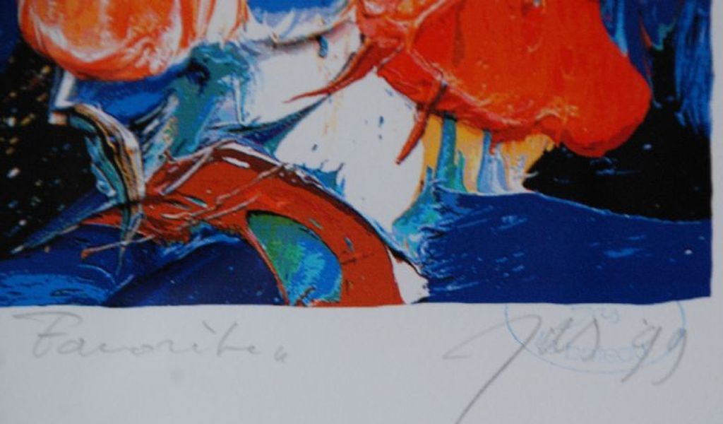 JAS. Kleurrijke Zeefdruk. Orange Favorite. Handgesigneerd. 1999. kopen? Bied vanaf 40!