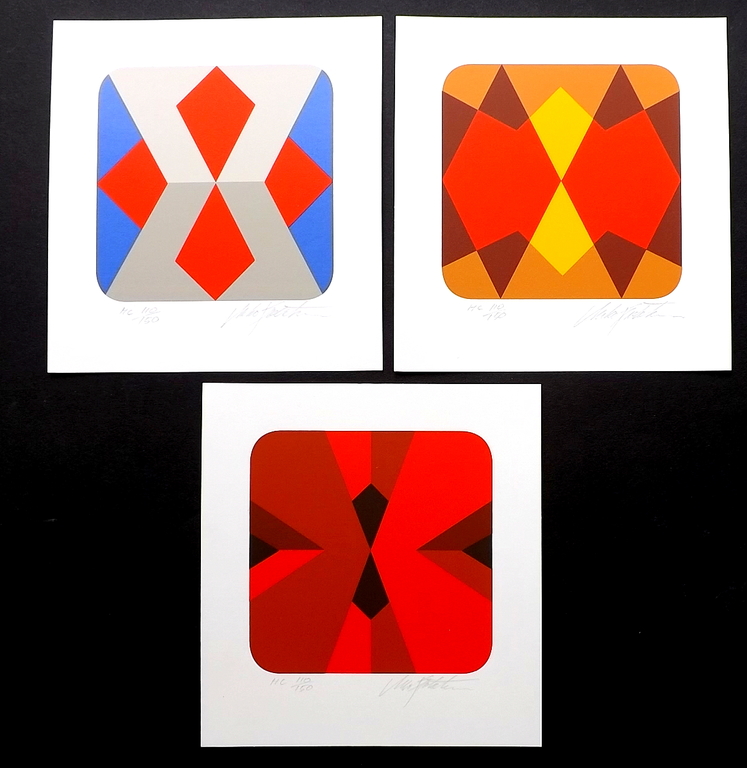 Marko Spalatin - 3x gesigneerde litho - titel: Row I, II, III. verkocht voor € 40!