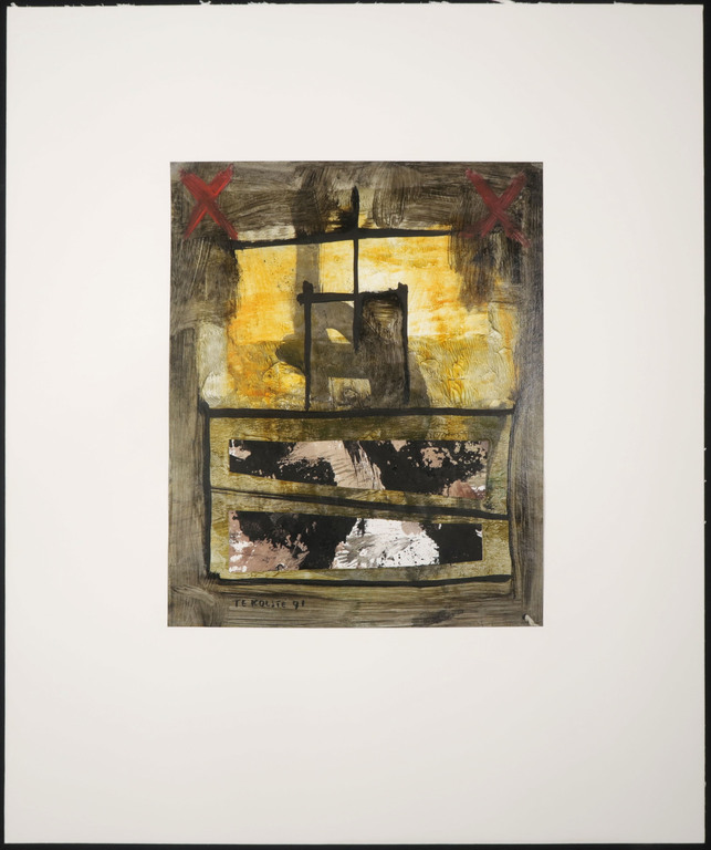 Kees te Kolste: Acryl en collage op papier, Zonder titel III kopen? Bied vanaf 1!