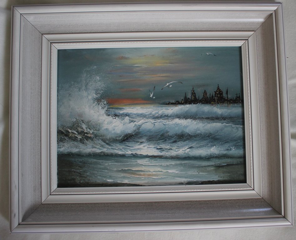 Obekend (20ste eeuw) - Sun set-olieverf op doek kopen? Bied vanaf 35!