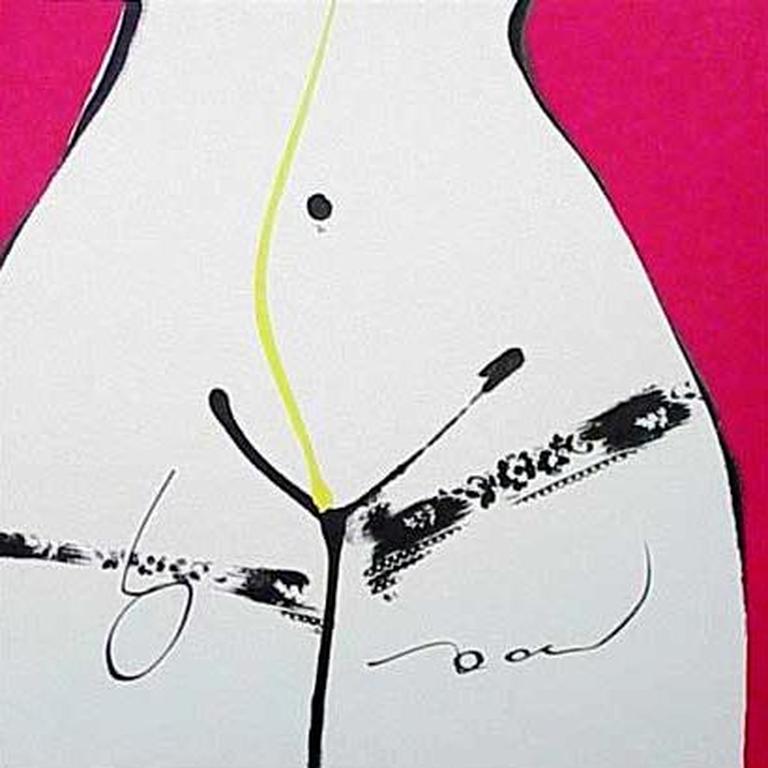 HERMAN BROOD, grote gelimiteerde en handgesigneerde zeefdruk 'Hips Magenta' verkocht voor € 90!