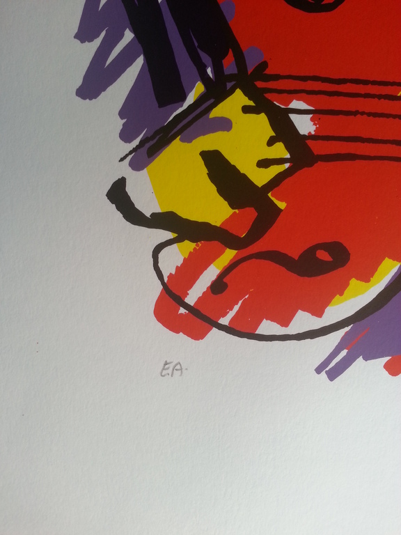 Herman Brood -  zeefdruk 'Gitarist' kopen? Bied vanaf 1!