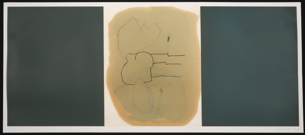 Jos den Brok: Gemengde techniek, Zonder titel (drieluik) kopen? Bied vanaf 1!