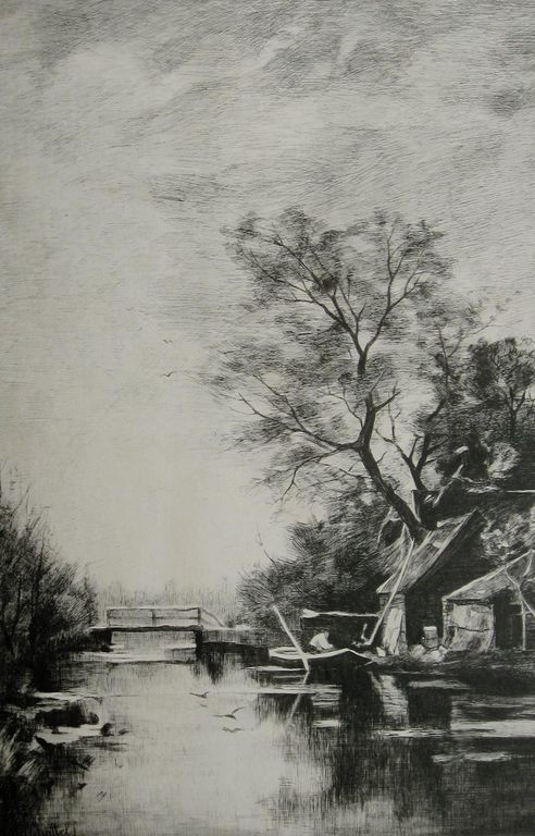 F.J. van Rossum du Chattel - La Tourbière - gravé par Charles Legrand kopen? Bied vanaf 25!