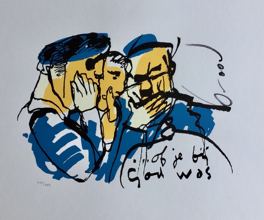 Herman Brood - Originele Handgesigneerde Zeefdruk: "Of je bij God was" kopen? Bied vanaf 1!