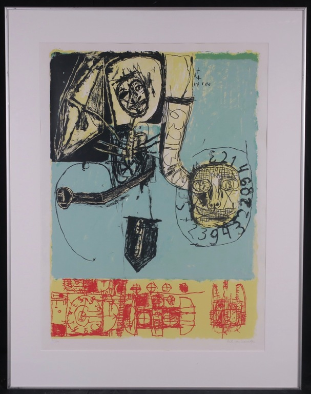 Rik van Iersel: Litho, Number 2 - Ingelijst kopen? Bied vanaf 50!