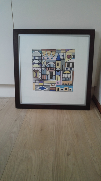 Toine Corstjens - Gouache - Binnenstad kopen? Bied vanaf 125!