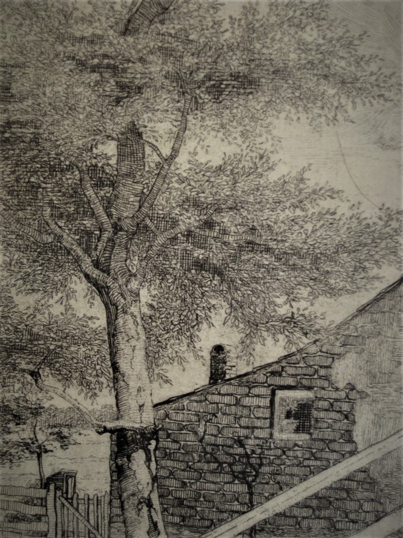 Magnifieke ca 1920 droge naald Ets "landschap bij Rhoon" gesigneerd JW Lindeman kopen? Bied vanaf 1!