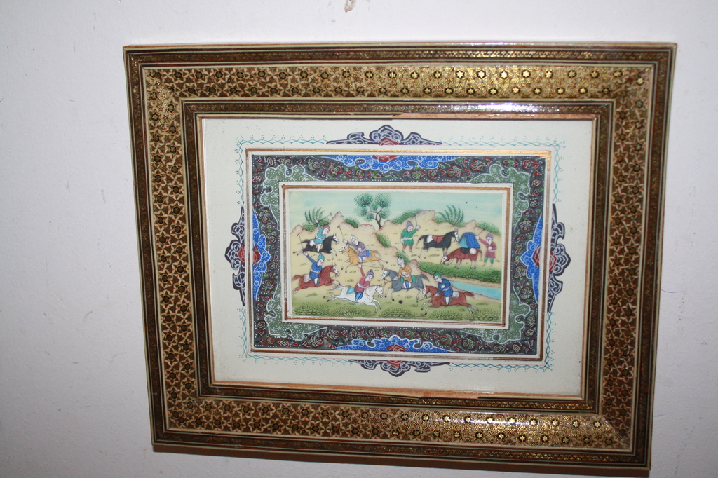PERSISCHE SCHOOL - POLO SPEL MET PAARDEN - SCHILDERIJ kopen? Bied vanaf 40!