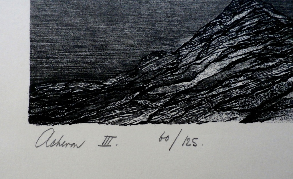 Fred Koot - Litho: Archeron III (Surrealistisch landschap)  - 1954  kopen? Bied vanaf 30!