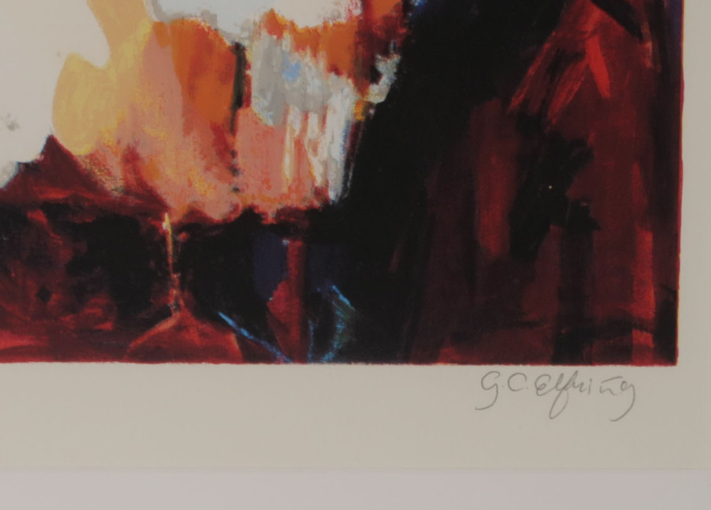 Gerda Elfring: Zeefdruk, Kippen - Ingelijst kopen? Bied vanaf 50!