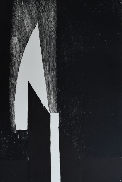 Guillaume Le Roy # COMPOSITIE # extreem groot formaat houtsnede, 1984, mint- verkocht voor € 90!