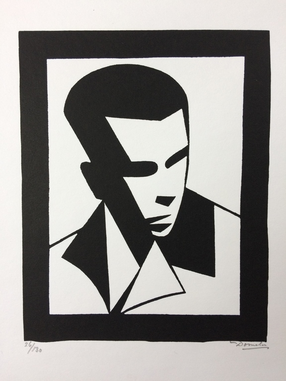 Cesar Domela: Zeefdruk, Portret man kopen? Bied vanaf 1!