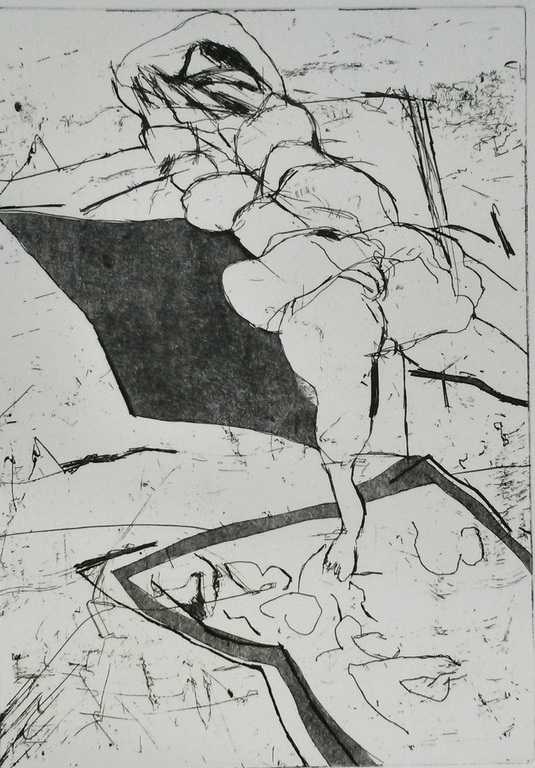 Robert Terwindt - ets / aquatint - zonder titel verkocht voor € 40!