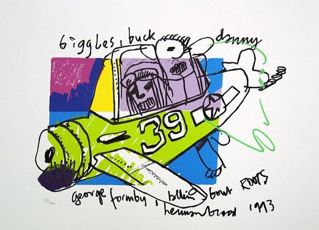 Herman Brood - Handgesigneerde zeefdruk  verkocht voor € 100!