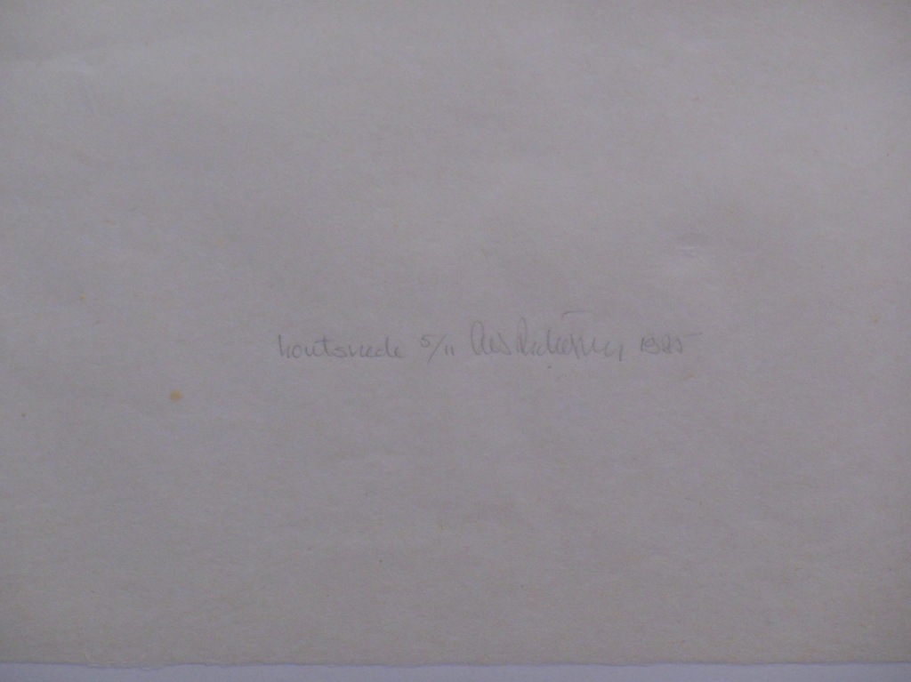 Cees Andriessen: Houtsnede, Abstract geel -Ingelijst kopen? Bied vanaf 40!