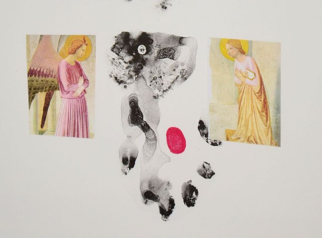 Marc Mulders: Litho met Collage. Handpalm kopen? Bied vanaf 200!