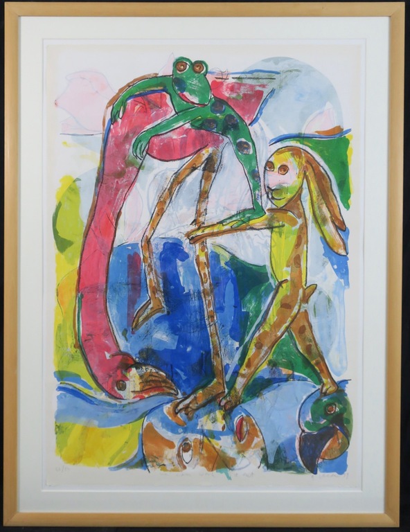 Anton Vrede: Litho, We can work it out - Ingelijst (Groot) verkocht voor € 50!