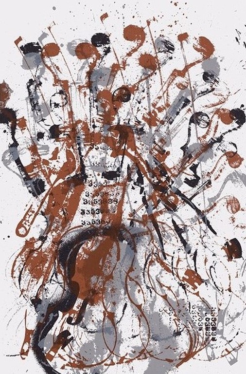 Arman: Zeefdruk, Trio a cordes II - Essai (groot) kopen? Bied vanaf 120!