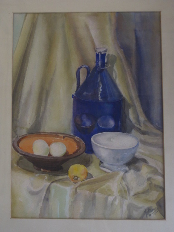 onduidelijk gesigneerd aquarel stilleven met eieren te dateren omstreeks 1930 kopen? Bied vanaf 1!