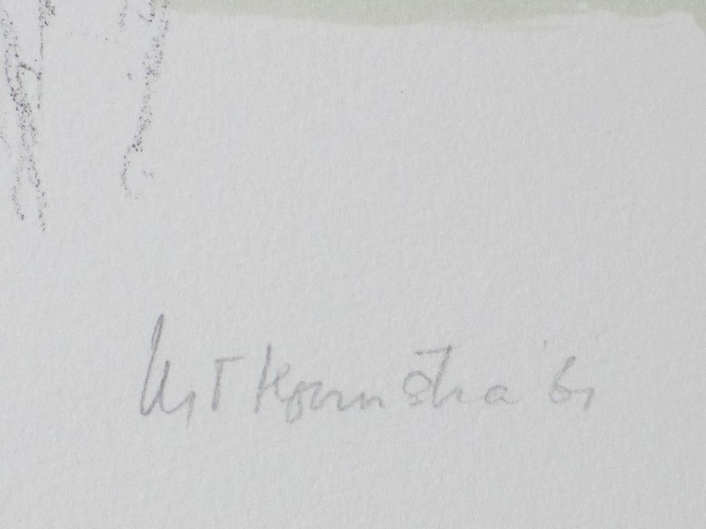 Metten Koornstra, Drie figuren, Kleurenlitho kopen? Bied vanaf 50!