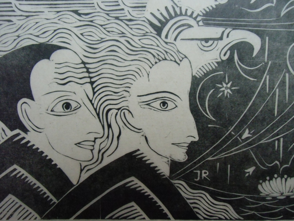 ZONDER TITEL //  HOUTSNEDE VAN JOHN RAEDECKER verkocht voor € 60!