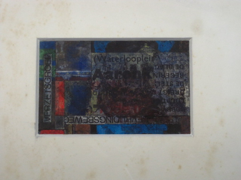 Originele Collage/Aquarel "Februaristaking" van Di Reurhoff Behrens 1902-1998  kopen? Bied vanaf 1!