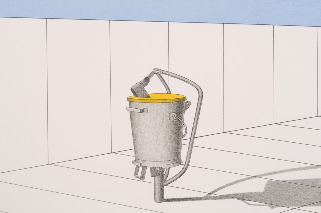 Marinus Fuit: Litho, Uitzicht op vuilnisvat op boulevard kopen? Bied vanaf 40!