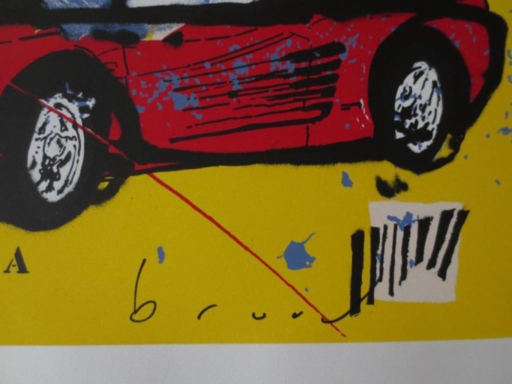 HERMAN BROOD Titel TESTAROSSA Met de Hand gesigneerde zeefdruk .  kopen? Bied vanaf 1!