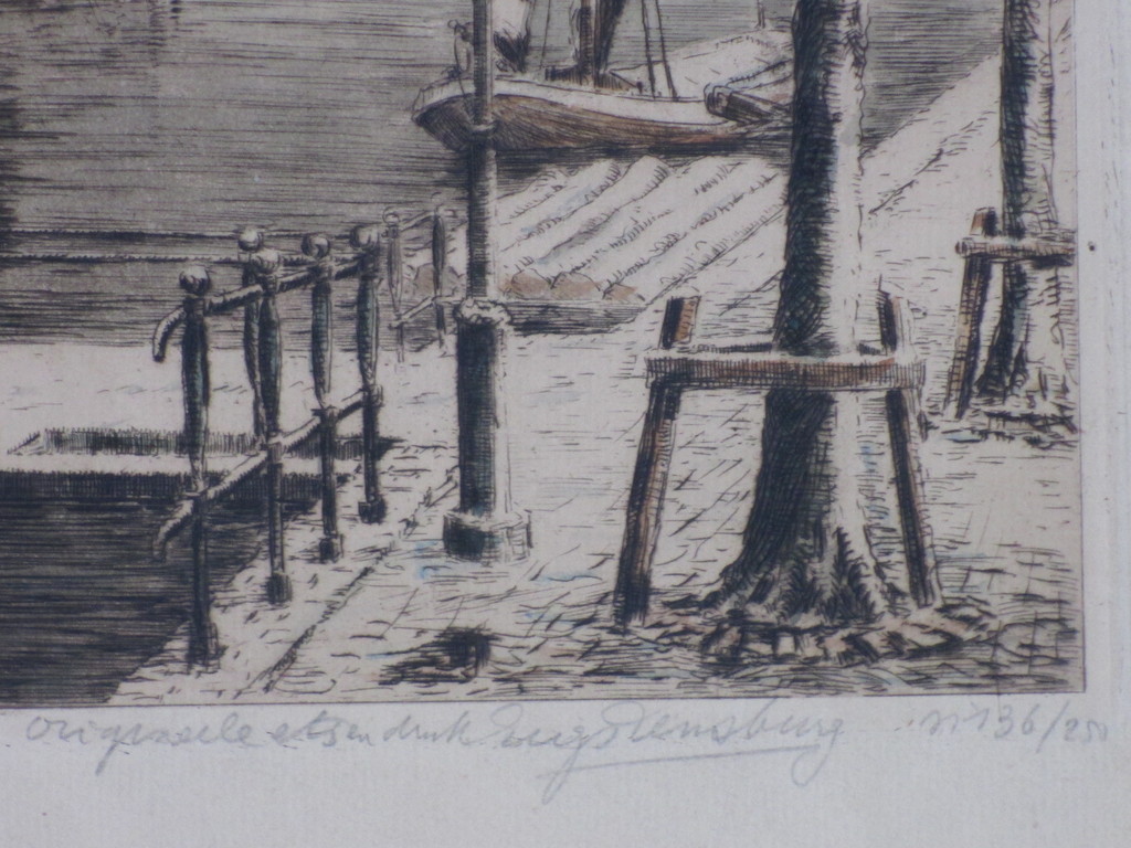 Eugene Rensburg, Coolsingel Rotterdam 1912, Handgekleurde ets  kopen? Bied vanaf 65!
