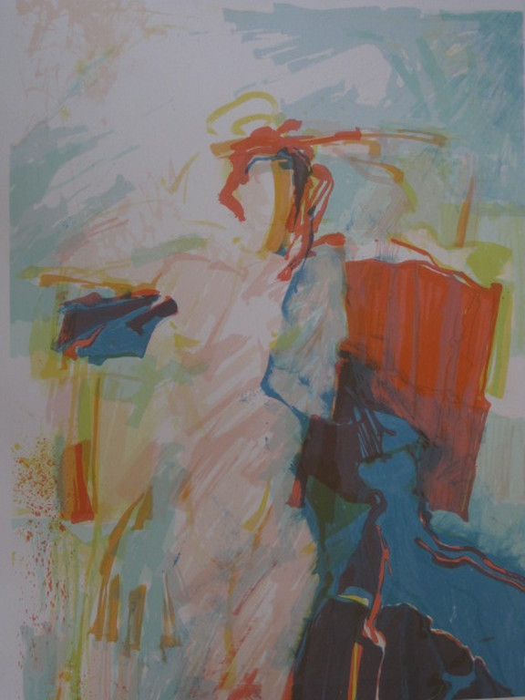 Groot abstract figuratief gesigneerde Litho "Venice 87" van Richard Smeets 1955- kopen? Bied vanaf 1!