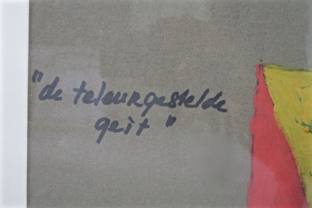 Meertje Kaal: Olieverf op kartonplaat, De terleurgestelde geit - Ingelijst kopen? Bied vanaf 20!