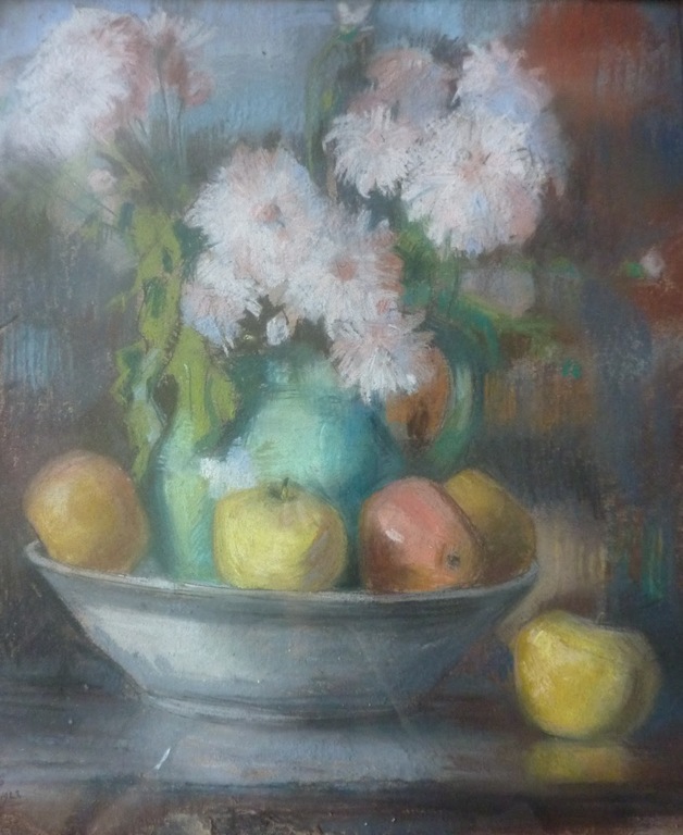 HAN KRUG pastel "Herfst Stilleven" 1922 verkocht voor € 50!
