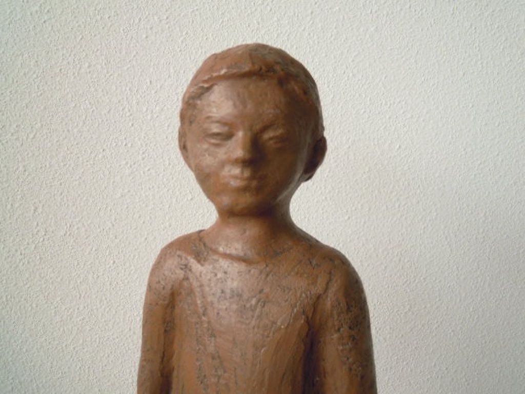 Hand gemaakt groot beeld van meisje - 45 cm = gesigneerd.   kopen? Bied vanaf 25!