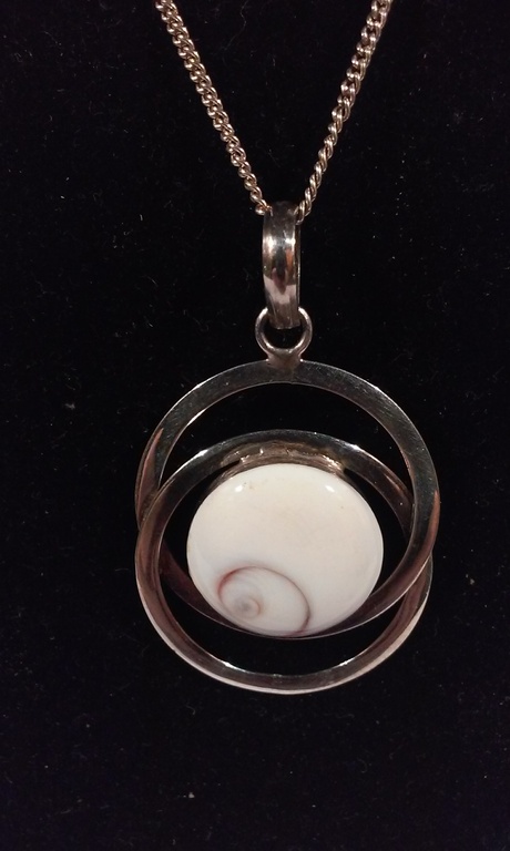 In nieustaat Zilveren Ketting en hanger met het Oog van Shiva . kopen? Bied vanaf 30!