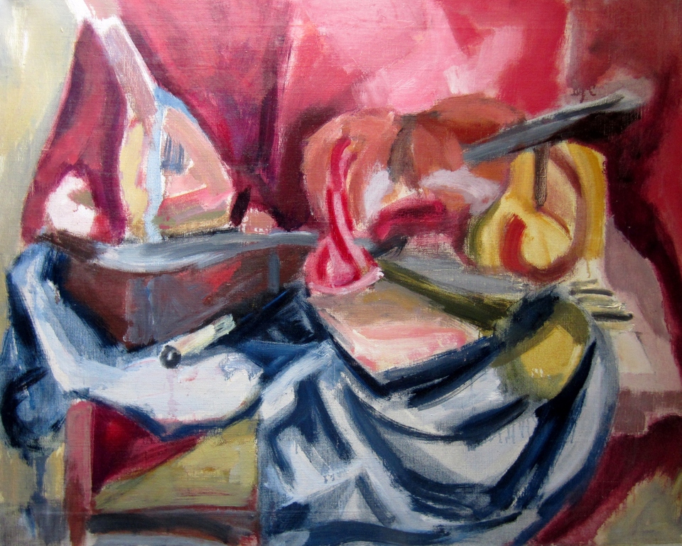 Willem Kouwer Boomkens (1911-1991) - Olieverf op doek - Stilleven verkocht voor € 135!