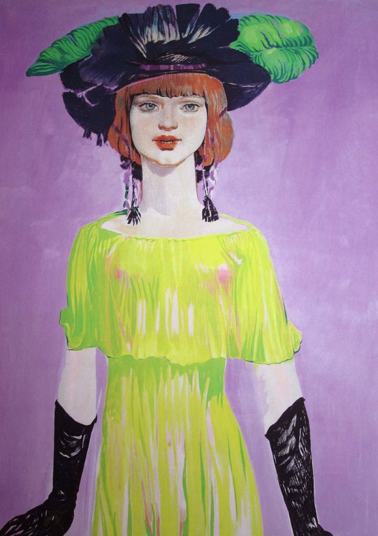 Ernst Fuchs - Grand Dame - Giclee op papier - handgesigneerd verkocht voor € 225!