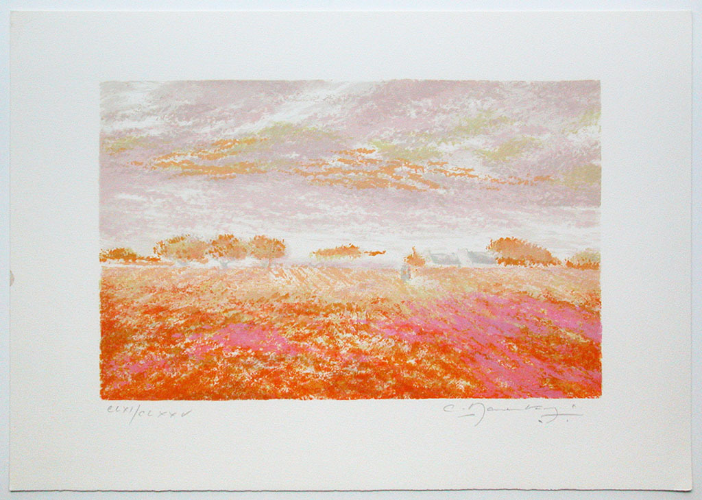 Claude Manoukian, ‘Impression orange‘,  lithografie handgesigneerd kopen? Bied vanaf 35!