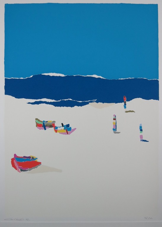 Gerard 't Hart: Zeefdruk, Strand II kopen? Bied vanaf 35!