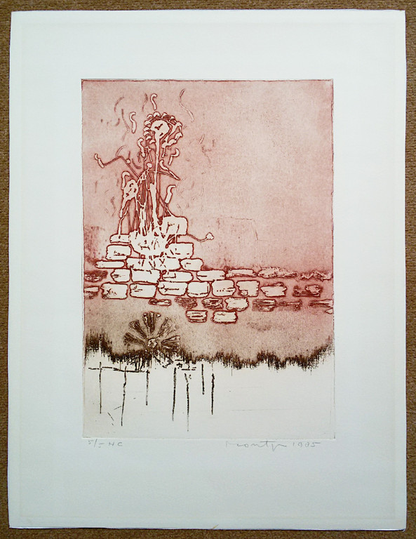 Jan Montyn - Geestenbloemen Bali, aquatint ets kopen? Bied vanaf 150!