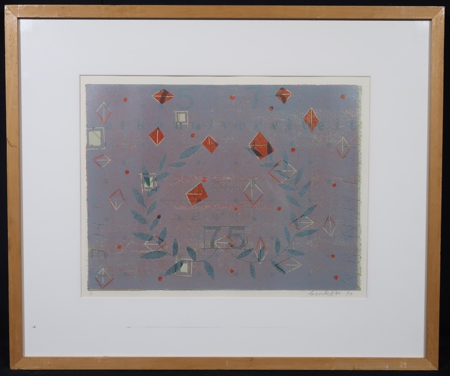 Leon Tebbe: Houtsnede, Z.T. - Ingelijst kopen? Bied vanaf 1!