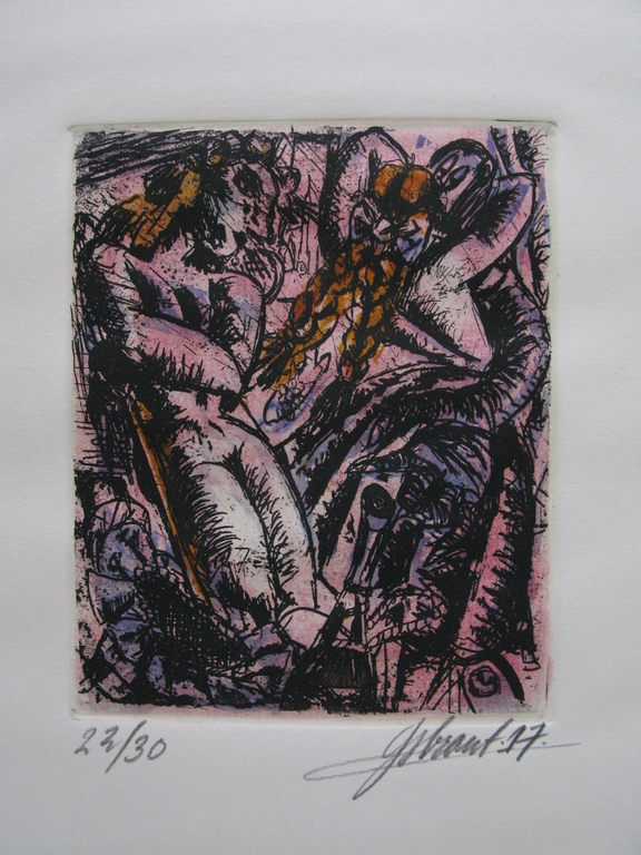 IJsbrant - Ets/aquarel nr. 22/30  verkocht voor € 75!