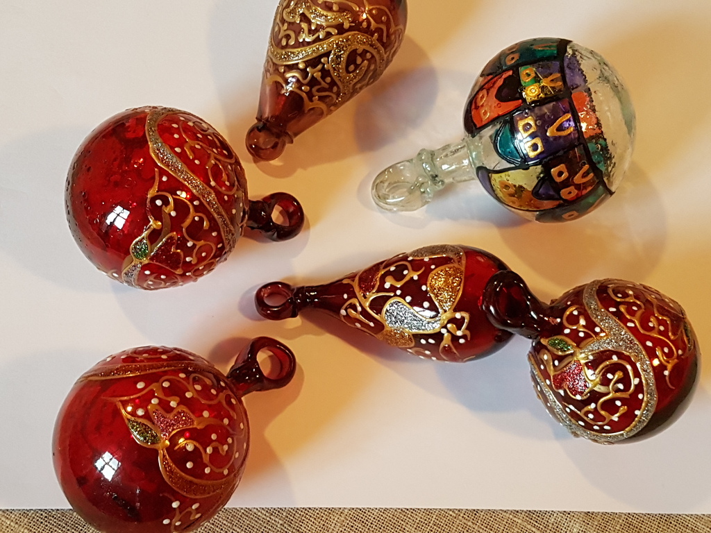 Israeel- mondgeblazen en handgeschilderd  set van 6 pz kopen? Bied vanaf 20!