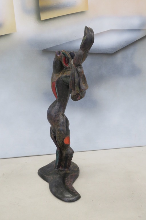 Frits Kloppers: Gepatineerd en handbeschilderd betongips, Gerechtigheid kopen? Bied vanaf 160!