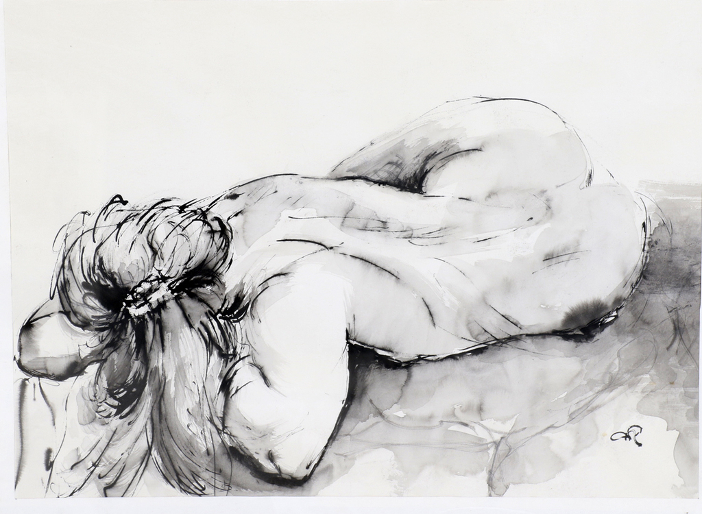 Onbekend: Aquarel, vrouwelijk naakt kopen? Bied vanaf 1!